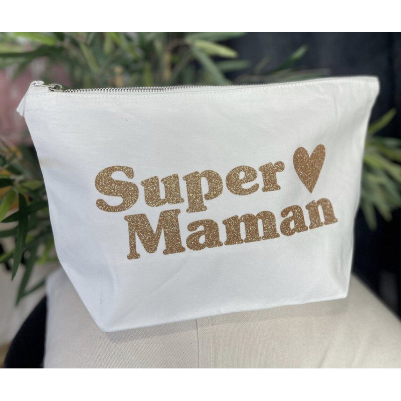 Trousse de toilette Super Maman - Toiles Chics - Achat en ligne - Jaïnès