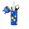 Trousse en Silicone Souple 2-en-1 - Kawaii- Monstre- Legami