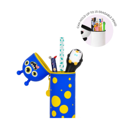 Trousse en Silicone Souple 2-en-1 - Kawaii- Monstre- Legami