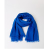 Foulard uni en coton FUSO226 Bleu cobalt - Surkana