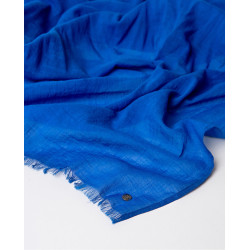 Foulard uni en coton FUSO226 Bleu cobalt - Surkana