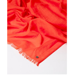 Foulard uni en coton FUSO223 orange  - Surkana