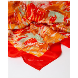 Foulard imprimé FUVI221 orange- Surkana