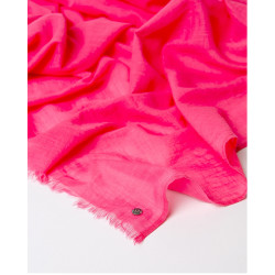 Foulard uni en coton FUSO224 rose- Surkana