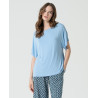 T-shirt ample bleu ciel LICA011 - Surkana