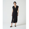 Blouse noir à pois MABU127 - Surkana