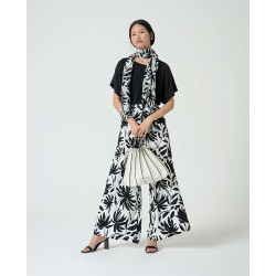 Pantalon ample noir et blanc MARA516 - Surkana