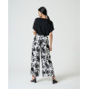 Pantalon ample noir et blanc MARA516 - Surkana