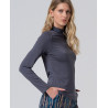 Top col montant gris foncé LISI013 - Surkana
