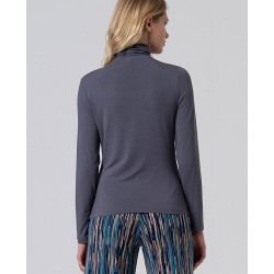 Top col montant gris foncé LISI013 - Surkana