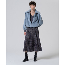 Top col V gris foncé LISI016 - Surkana