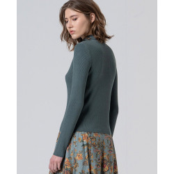 Pull col roulé acier LIZA239 - Surkana