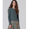 Cardigan bleu acier LIZA333 - Surkana