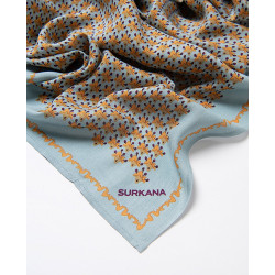 Foulard imprimé bleu PASA222 - Surkana