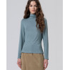 Top col montant bleu gris LISI013 - Surkana