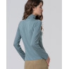 Top col montant bleu gris LISI013 - Surkana