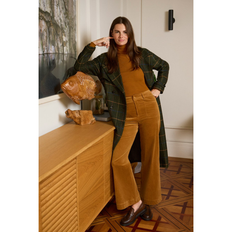 Pantalon velours moutarde LIYU523 - Surkana