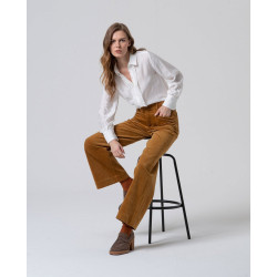 Pantalon velours moutarde LIYU523 - Surkana