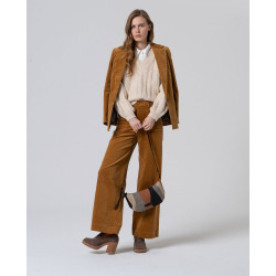 Pantalon velours moutarde LIYU523 - Surkana