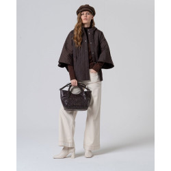 Cape matelassée fine chocolat IRPA421 - Surkana