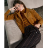 Pull col roulé ocre LIZA239 - Surkana