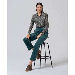 Chemise jersey vert bouteille OMFO113 - Surkana