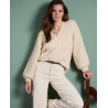 Pull oversize torsadé sable NIAR231 - Surkana