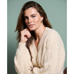 Pull oversize torsadé sable NIAR231 - Surkana