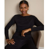 Top col bateau noir LISI012 - Surkana