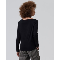 Top col bateau noir LISI012 - Surkana