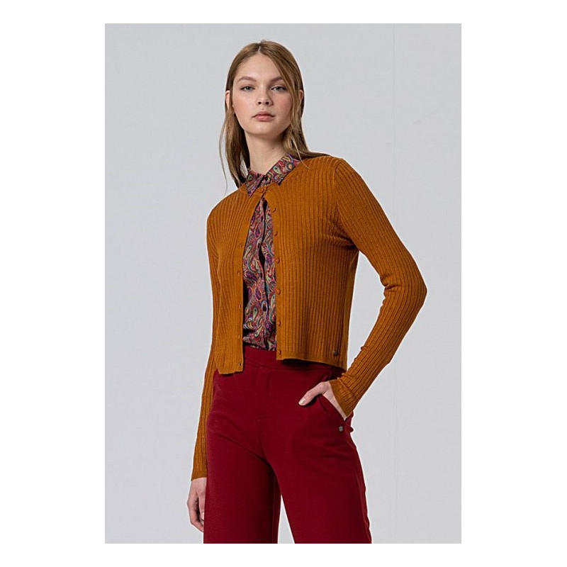 Cardigan ocre LIZA333 - Surkana