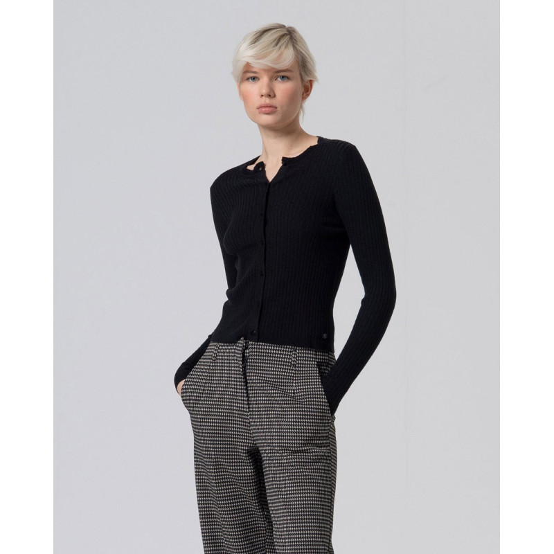 Cardigan noir LIZA333 - Surkana