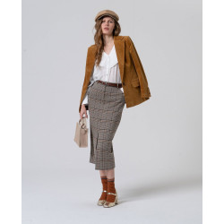 Veste velours Moutarde LIYU321 - Surkana
