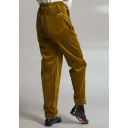 Pantalon velours côtelé Pistache PRONY - Mât de Misaine