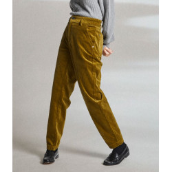 Pantalon velours côtelé Pistache PRONY - Mât de Misaine