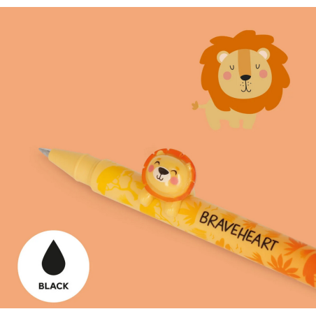 Stylo à encre Gel Lovely Friends Lion- Legami - Legami - Achat en ligne - Jaines