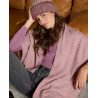 Poncho à poches rose chiné POBO831 - Surkana - Achat en ligne - Jaines