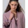 Poncho à poches rose chiné POBO831 - Surkana - Achat en ligne - Jaines