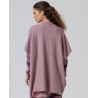 Poncho à poches rose chiné POBO831 - Surkana - Achat en ligne - Jaines