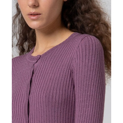 Cardigan mauve poudré LIZA333 - Surkana