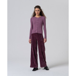 Cardigan mauve poudré LIZA333 - Surkana