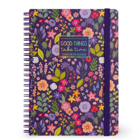 Cahier A5 Spirale FLOWERS - Legami - Achat en ligne - Jaines