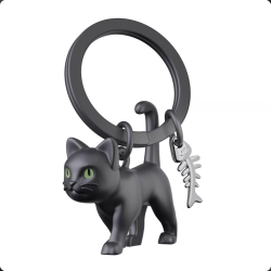 Porte-clés Chat noir - Metalmorphose