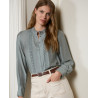 Chemise avec fantaisie bleu acier OMSA127 - Surkana