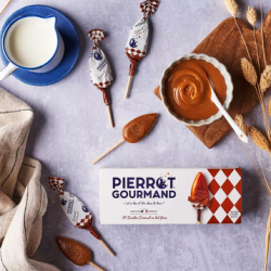 Etui de 10 sucettes Caramel au lait frais - Pierrot Gourmand