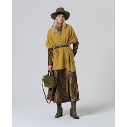 Poncho à poches anis chiné POBO831 - Surkana - Achat en ligne - Jaines