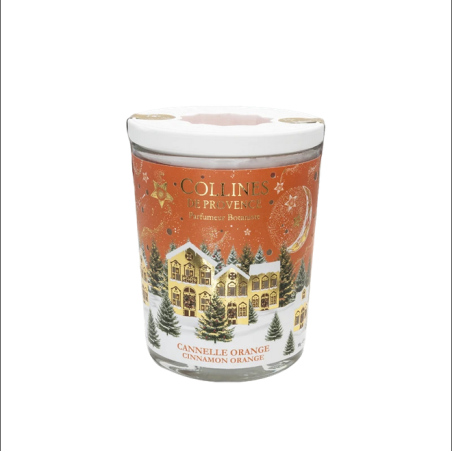 Bougie Parfumée Noël Cannelle Orange- Collines de Provence - Achat en ligne - Jaines