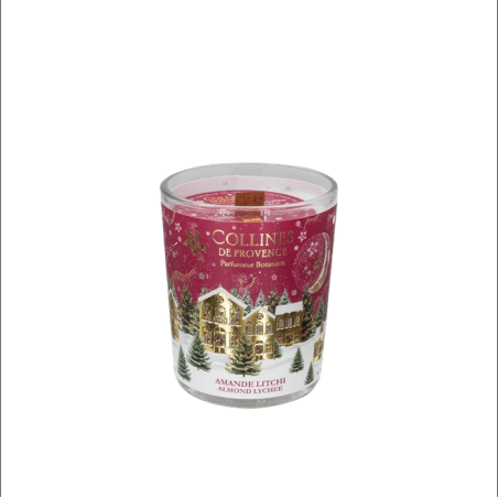 Bougie Parfumée Noël Amande Litchi- Collines de Provence - Achat en ligne - Jaines