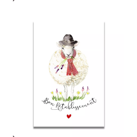 Carte Aquarelle Bon rétablissement - Les rêves de Caro - Achat en ligne - Jaines