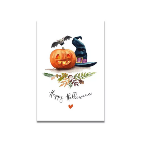 Carte Aquarelle Happy Halloween- Les rêves de Caro - Achat en ligne - Jaines